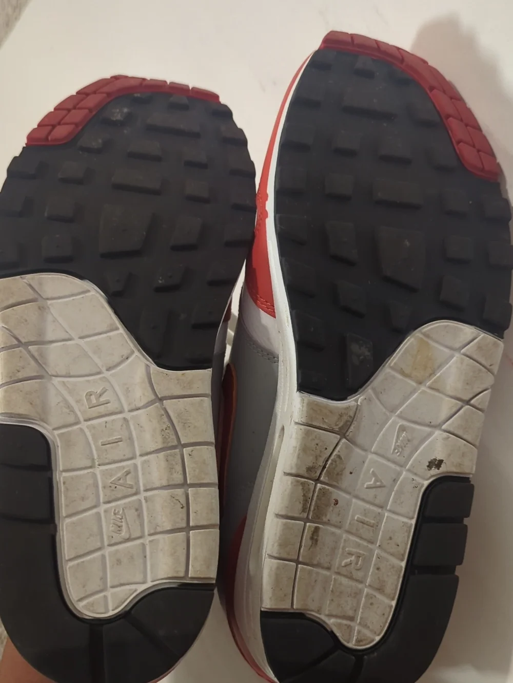 Nike Kids White, Gray & Orange Air Max Sneakers